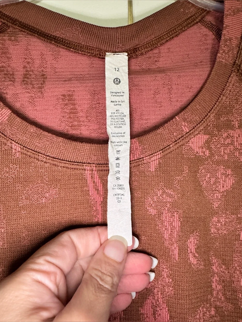 Lululemon Swiftly Tech Long Sleeve Shirt Race Length Roasted Brown / Brier Rose - Picture 6 of 14